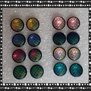 Mermaid scale earring lot